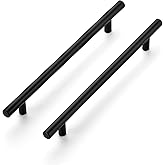 Ravinte 10 Inch Cabinet Handles Matte Black Drawer Pulls Stainless Steel Kitchen Cabinet Hardware Cabinet Pulls 10" Length,7-
