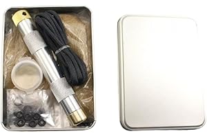 Rofawee Survival Camping Piston Firearm Portable air alnum Alloy Multi-ion firebox Set Silver no Flint Set