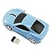 CHUYI 2.4ghz Wireless Sport Car Mouse Optical Mouse Mice Ergonomic Design for Computer Laptop (Light Blue)