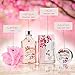 Deluxe Cherry Blossom Bath Body & Spa Set for Women in an Elegant Reusable Wheelbarrow: Shower Gel, Bath Salts, etc with Shea Butter & Vitamin E