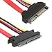 LINESO SATA (7+15) 22Pin Male to Female 20Inches (50CM) Data and Power Combo Extension Cable
