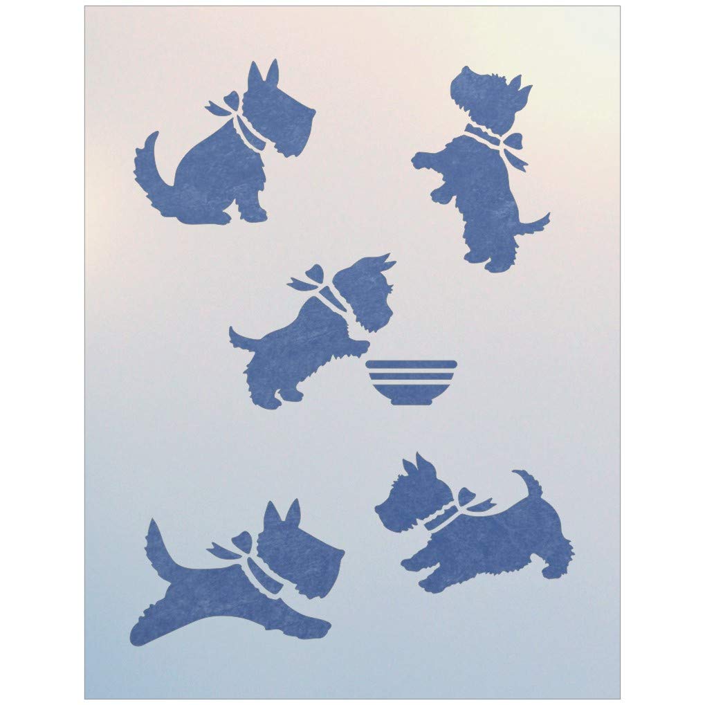 Small Scottie Dog Stencil Set The Artful Stencil Handmade
