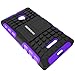 PASONOMI Lumia 435 Case, Heavy Duty Hybrid Armor Case Cover with Soft Inner Skin and Kickstand for Microsoft Nokia Lumia 435 (Armor Series Purple)