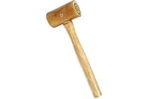 WUTA Rawhide-Head Mallet Leather Hammer Stamping Jewelry Leather Worker Craft Tool Good Buffering Capacity 42mm