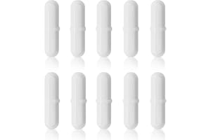 CHSZCHC 10 Pcs 30mm(1.18 inch) B PTFE Magnetic Stirrer Mixer Stir Bar,White Color,Laboratory Bar,Stir Plate Bar,Stir Bars…