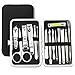 Manicure Set, Nail Clippers, 15 PCS Pedicure Kit With Stainless Steel, Perfect Gift with Black Case for Women and Men