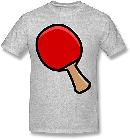 WHXNA Men's Ping Pong1 Graphic T-shirt Tee 5XL Gray
