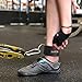 EXOUS BODYGEAR Ankle Straps Cable Attachments - Padded Ankle Cuffs - Thick 10mm Padded D-Ring - for Glute - Leg & Gym Machine Workouts (Pink logo Pair)