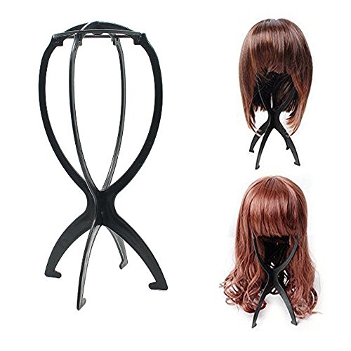 image for Fadyshow Cosplay Tool Portable Wig Stand Hairpieces Holder Wig Dryer H