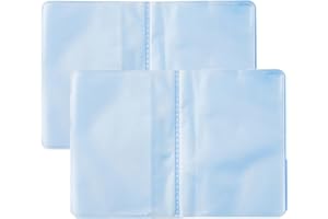 2 Pieces Wallet Inserts for Credit Cards,Plastic Wallet Credit Card Holder,with 10 Page 10 Slots,Insert for Bifold or Trifold