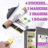 Dry Erase White Board Set / Magnetic Dry-Erase Board for Fridge(17x11