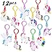 Pawliss 24 Pack Unicorn Slap Bracelets Wristband Backpack Clips, Birthday Party Favors Supplies for Kids Girls, Rubber Band Keychains Classroom Toys Prizes Gifts