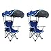 Kelsyus Kids Original Canopy Folding Backpack Lounge Chair (2 Pack) Blue | 80316