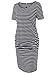 Jezero Women's Bodycon Dress Short Sleeve Ruched Sides Knee Length Maternity Dress