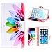 Tutuwen Magnetic PU Leather Wallet Flip Stand Case for iPhone 6 (4.7-Inch) / iPhone Air - Colorful Flower