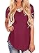 Aifer Women V Neck Long/Short Sleeve T Shirt Curved Hem Casual Basic Tops