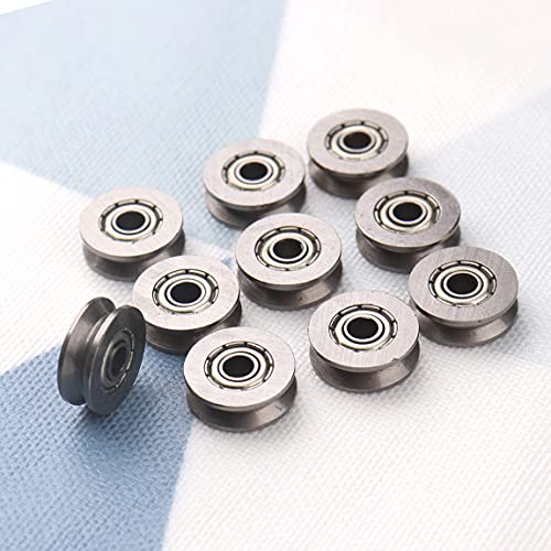 CBRIGHT V Groove Bearings 20 Pcs Deep V Groove Guide Pulley Rail Ball