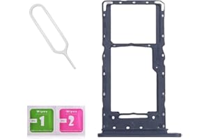 LNONLS Dual SIM Card Tray Slot Holder Replacement for Samsung Galaxy A14 5G 2023 SM-A146U with Sim Card Tray Open Eject Pin and SD Card Tray Black US Version