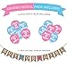 Gender Reveal Party Pack - Baby Shower Decorations - “Boy or Girl” Burlap Banner and Balloons by Sterling James Co. – Pregnancy Announcement