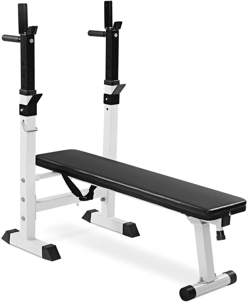 GOPLUS Weight Bench Weight Lifting Bench with Foldable and Tilting