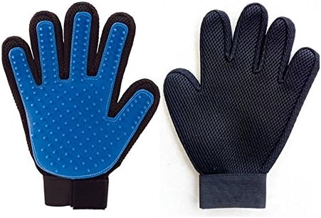 Bathing Brush Pet Grooming and Shedding Glove / Brush- Deshedding Rake Comb (Pet Massage Tool) Hair Removal for Dogs, Cats, Horses, Rabbits, Bunnies- Efficient Pet &amp; Play Groom Glove Right Hand