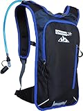 Hydration Pack Bike Backpack with 50 Oz / 1.5L BPA-Free Bladder for Running, Ski, Hiking, Bike. Great Lightweight Day Pack Bag Fits Men Women Kids with Chest Size 27
