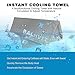Balhvit Cooling Towel, Cool Towel for Instant Cooling Relief, Chilling Neck Wrap, Ice Cold Scarf for Men and Women, Microfiber Bandana - Evaporative Chilly Towel for Yoga Golf Travel Beach, Grey