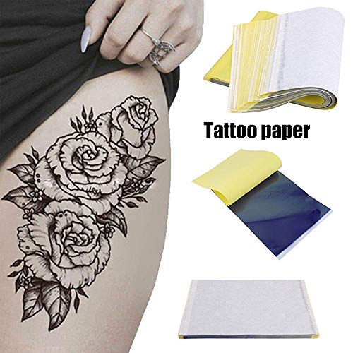 Tattoo Transfer Paper - Romlon 30 Sheets Tattoo Carbon Thermal Stencil Machine Paper With 4 layers Tattoo Transfer Copy Paper for Tattoo Supply Accesories