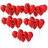 Syeer 100 pcs Balloons 10 Inch Thick Latex Kids Boy Girl Children Party Activity Campaign Events Celebrations Promotions Balloons Red