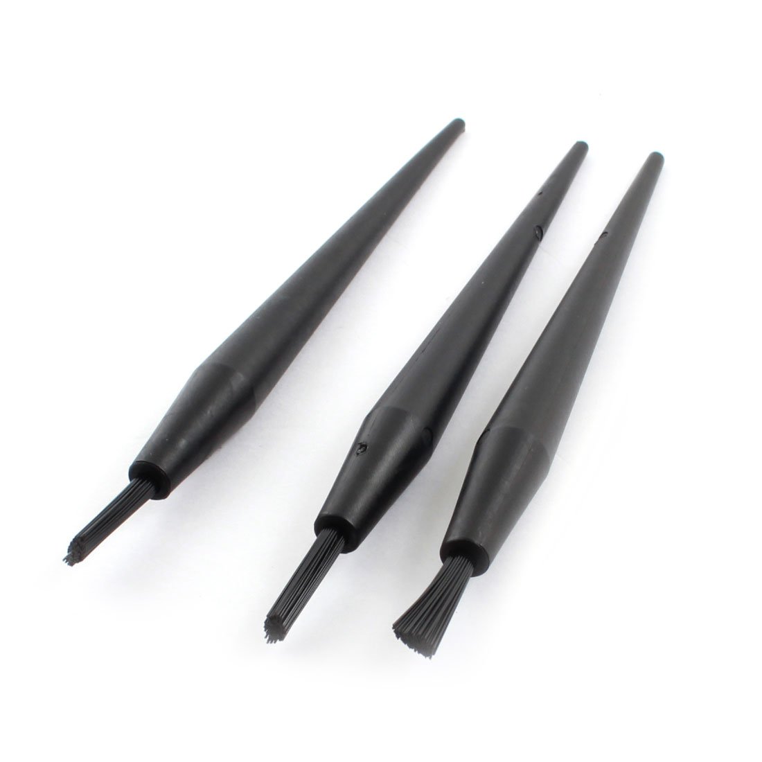 sourcingmap Black Handle PCB Rework Dust Cleaning Tool Anti Static ESD Brush 3Pcs