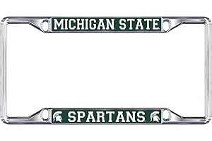 Michigan State Spartans License Plate Frame Silver
