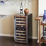 Koldfront 32 TWR327ESS Bottle Free Standing Dual Zone Wine Cooler - Black and Stainless Steel