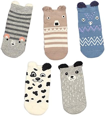 RaBia Baby Girls Boys Cute Cartoon Animal Toddler Cotton Socks pack of 5