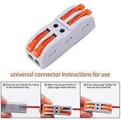 NineLeaf 40PCS Wire Connectors, 2 in 2 Out Lever