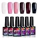 Modelones 6 Color Gel Nail Polish Pink Blue UV LED Nail Manicure Kit