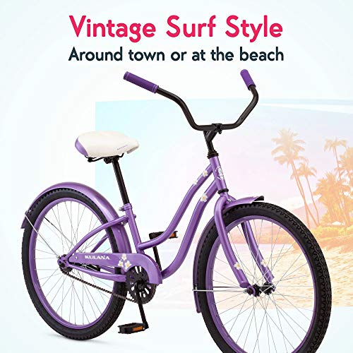 Kulana Hiku Cruiser Bike, 24Inch Wheels, Purple Pricepulse