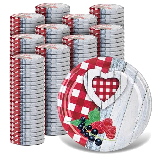 KADAX 200er Set Schraubdeckel TO82 für Gläser 82mm Rustikal – Twist-Off Ersatzdeckel für 235-900ml Einmach- & Marmeladengläser | Luftdicht & Spülmasch