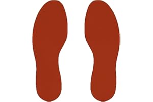ifloortape 9.5" Red Footprints for 5S Lean Organization Floor Marking,Industrial Adhesive with Removable Liner,Ideal for Warehouse, Factory & Office - 6 Pcs (3 Pairs)