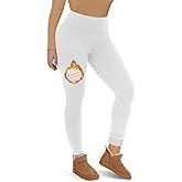 CAMPSNAIL Fleece Lined Leggings Women - Thick Soft High Waisted Black Tummy Control Thermal Warm Velvet Pants for Cold Winter