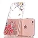 LUOLNH Slim Shockproof Clear Floral Pattern Soft Flexible TPU Back Cover Case Compatible with iPhone 6/6s [4.7 inch] -Pink Peony