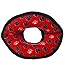TUFFY - World's Tuffest Soft Dog Toy- Ultimate 4Way Ring Red Paw- Squeakers - Multiple Layers. Made Durable, Strong & Tough. Interactive Play (Tug, Toss & Fetch). Machine Washable & Floats