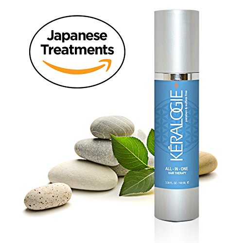 All-in-One Natural Colorcare Silkening Therapy, Heat Defense, Volumizer, Prevents Damage & Split Ends by KERALOGIE (3.38 oz.)