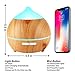 Essential Oil Diffuser 2 pack Wood Grain 250ml Aromatherapy Diffuser Easy to Use Ultrasonic Quiet Aroma Diffuser Gift Set Cool Mist Humidifier with Waterless Auto Shut off, 7 Colors Light for Home