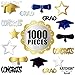 KatchOn, Congrats Grad Confetti 2025 - Pack of 1000 | Graduation Table Decorations 2025 | Grad Confetti Class of 2025,Navy Blue and Gold Graduation Decorations 2025