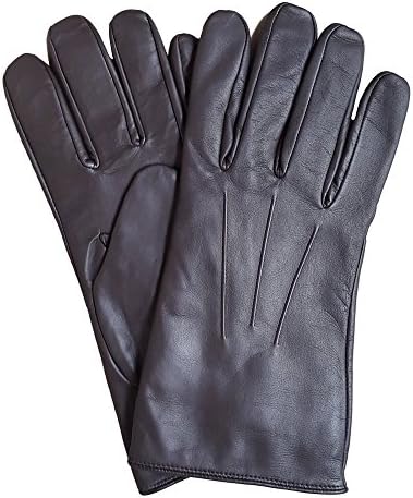 Grandoe Men's Leather Sensor Touch Thor Touchscreen Gloves, Brown, XL