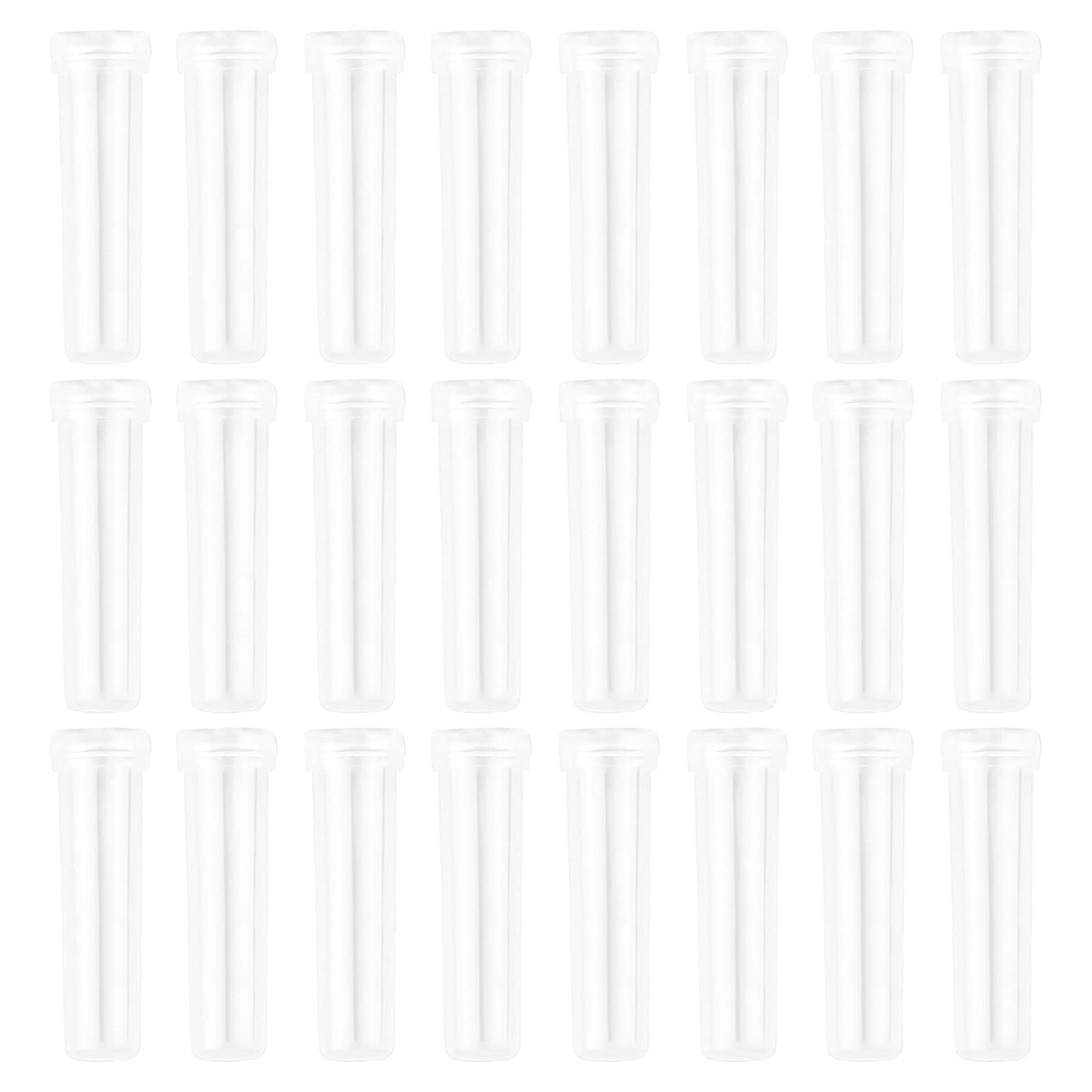 WANDIC Flower Water Tubes, 20 pieces White Clear Floral Tubes Plastic Flower Vials with Caps for Flower Arrangements Decoration