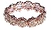 NLCAC Crystal Bracelet Bridal Bangle Bracelet Druzzy Beads Elastic Bracelet for Wedding (rose gold)