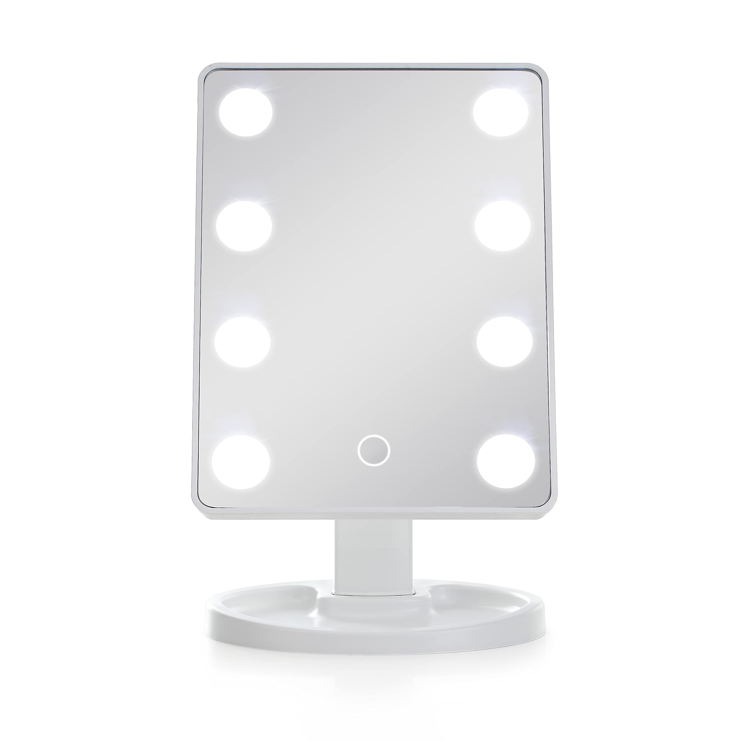 MyLadyMagic Lighted Makeup Mirror Vanity Mirror with 8pcs big bulb lights(White)