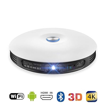 SEXTT Proyector 3D, Mini WiFi Proyector doméstico HDMI USB ...