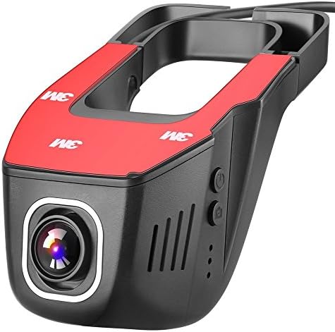 Qige Hidden Car Dash Cam Adjustable RS300A (2018 New Design) 170°Wide Angle Full HD 1080P,Loop recording,G-sensor WIFI